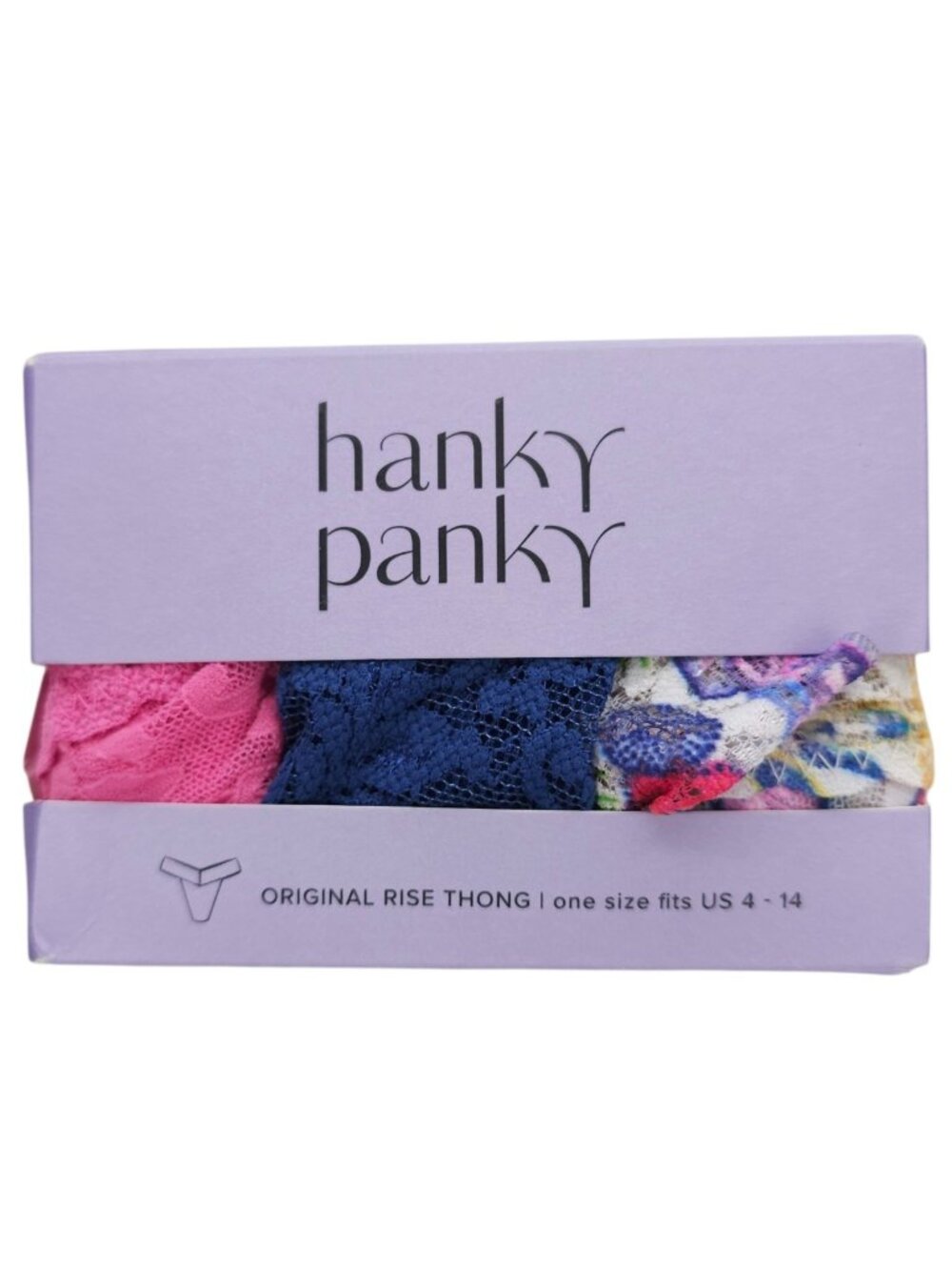 NWT HANKY PANKY 3-PACK Original Rise Thong ONE SIZE Fits 4-14